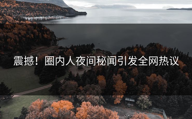 震撼！圈内人夜间秘闻引发全网热议